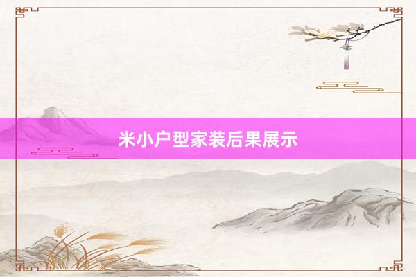 米小户型家装后果展示